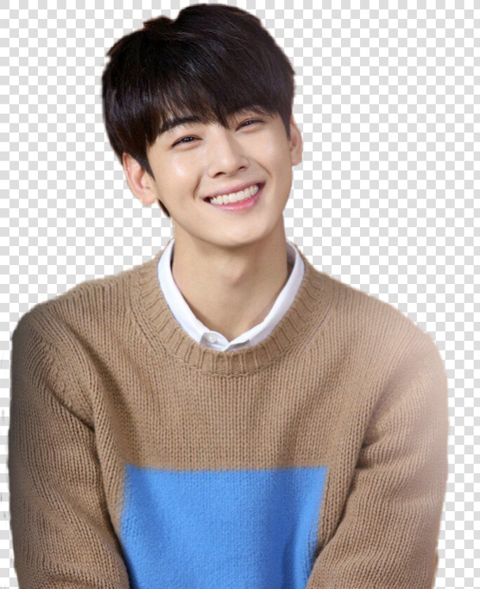  chaeunwoo  eunwoo  astro  brown  winter  smile  pullover   Cha Eun Woo Smile  HD Png DownloadTransparent PNG