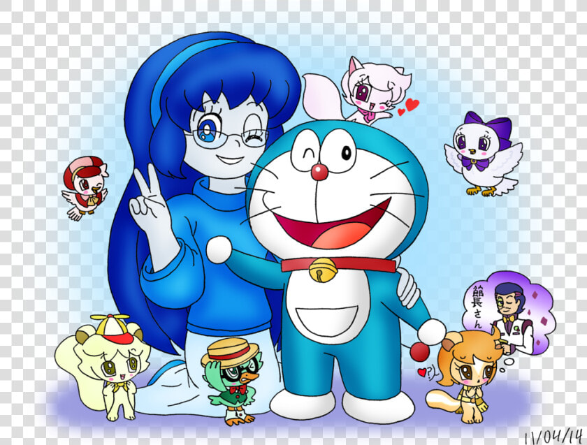 Transparent Doraemon Png   Doraemon And Sailor Moon  Png DownloadTransparent PNG