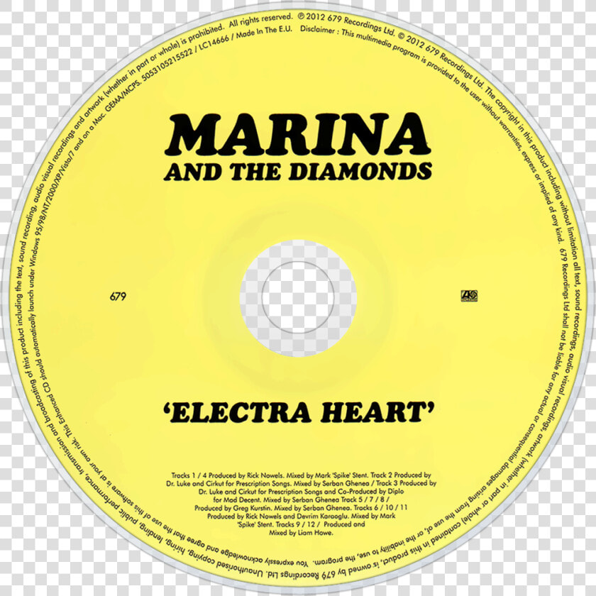 Marina And The Diamonds Electra Heart Disc  HD Png DownloadTransparent PNG