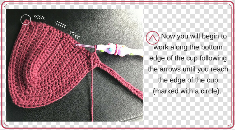 Transparent Crochet Yarn Clipart   Crochet A Bra Cup Step  HD Png DownloadTransparent PNG