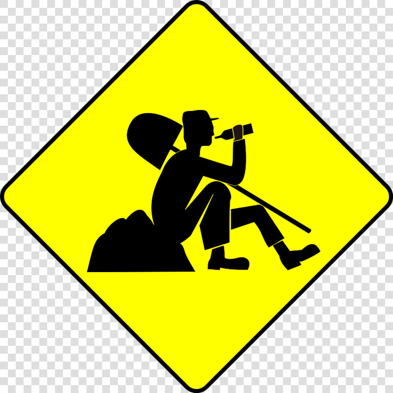 Alcoholismo  Descanso  Peligro  Borracho  Humor   Men At Work Sign  HD Png DownloadTransparent PNG