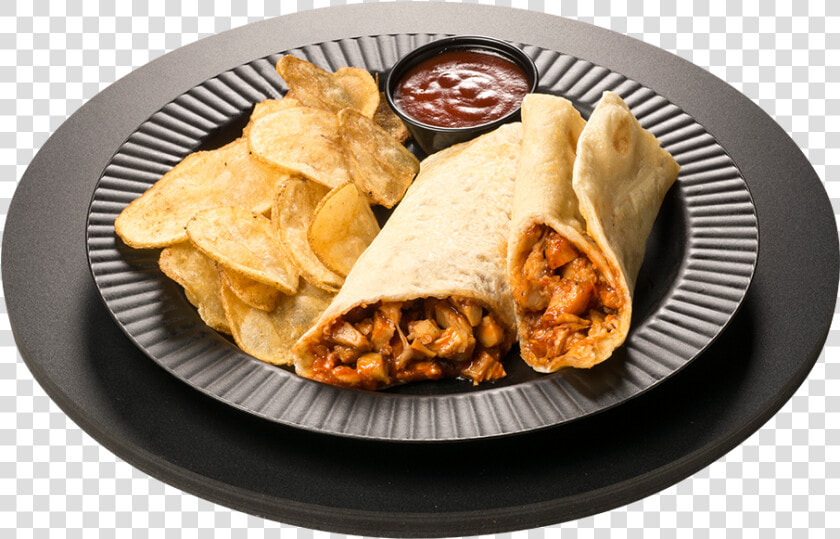 Bbq Chicken Wrap   Wrap Roti  HD Png DownloadTransparent PNG