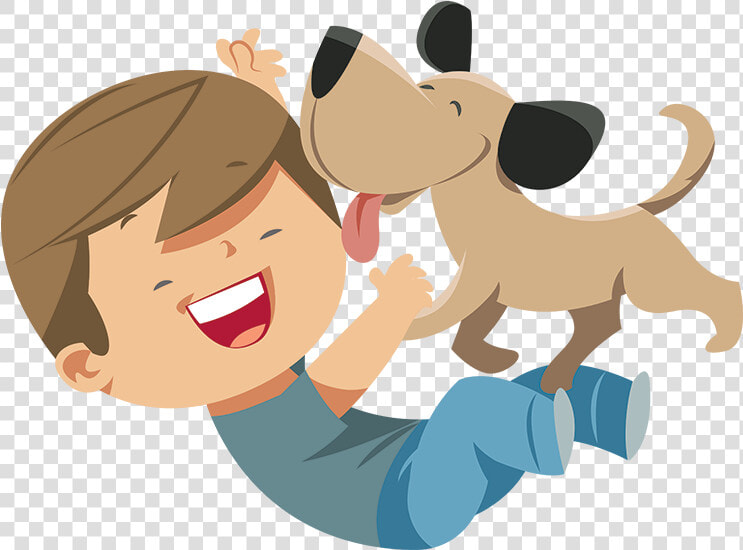 Dog Licking Boy Clipart  HD Png DownloadTransparent PNG