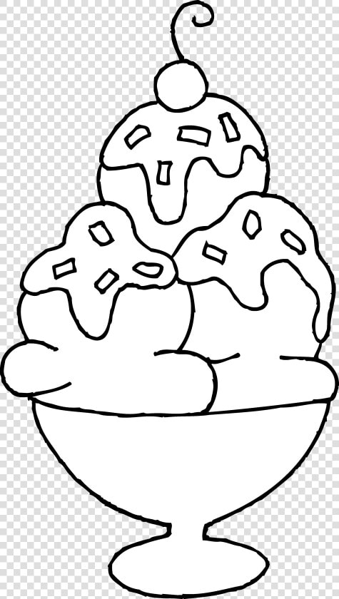 Ice Cream Sundae Coloring Pages Ice Skating Rink   Draw An Ice Cream Sundae  HD Png DownloadTransparent PNG