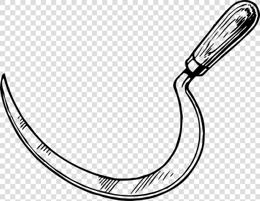 Line Art coloring Book sickle   Sickle Clipart Black And White  HD Png DownloadTransparent PNG