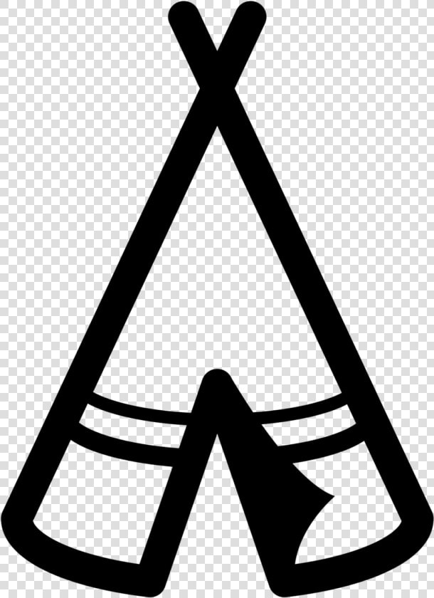 Clipart Tent Tee Pee   Teepee Clipart Black White  HD Png DownloadTransparent PNG