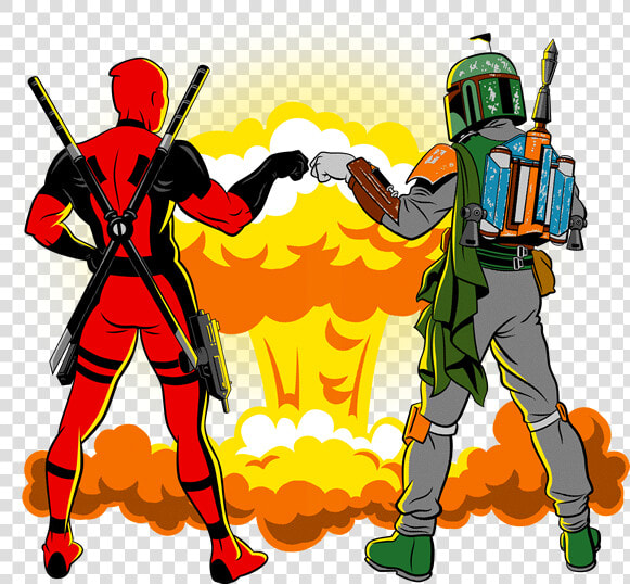 Transparent Brofist Png   Deadpool Vs Boba Fett  Png DownloadTransparent PNG