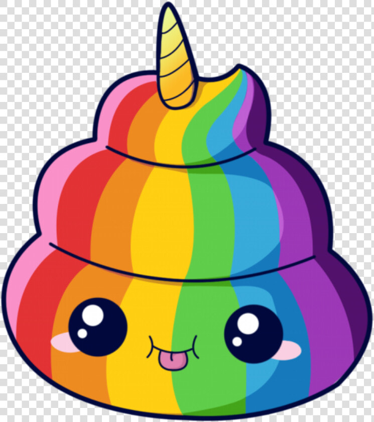 Emoji Unicorn Kawaii Stickers Transparent Png Emoji   Rainbow Poop Emoji  Png DownloadTransparent PNG