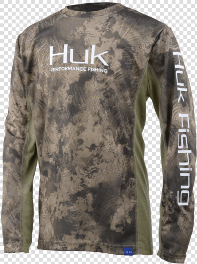 Huk Youth Icon X Camo Long Sleeve Shirt Class   Long sleeved T shirt  HD Png DownloadTransparent PNG