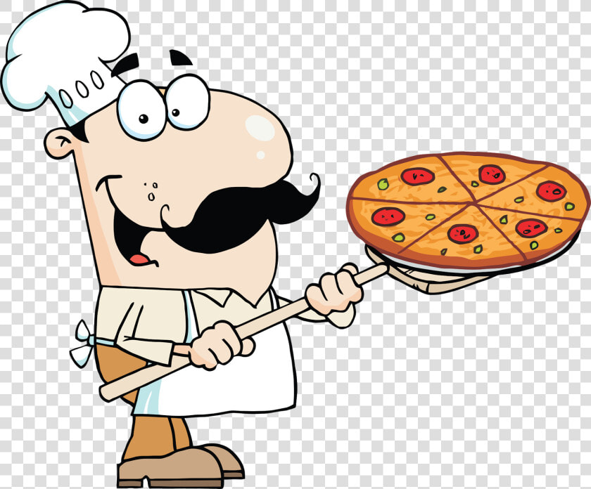 Cartoon Italian Pizza Guy   Pizza Man  HD Png DownloadTransparent PNG