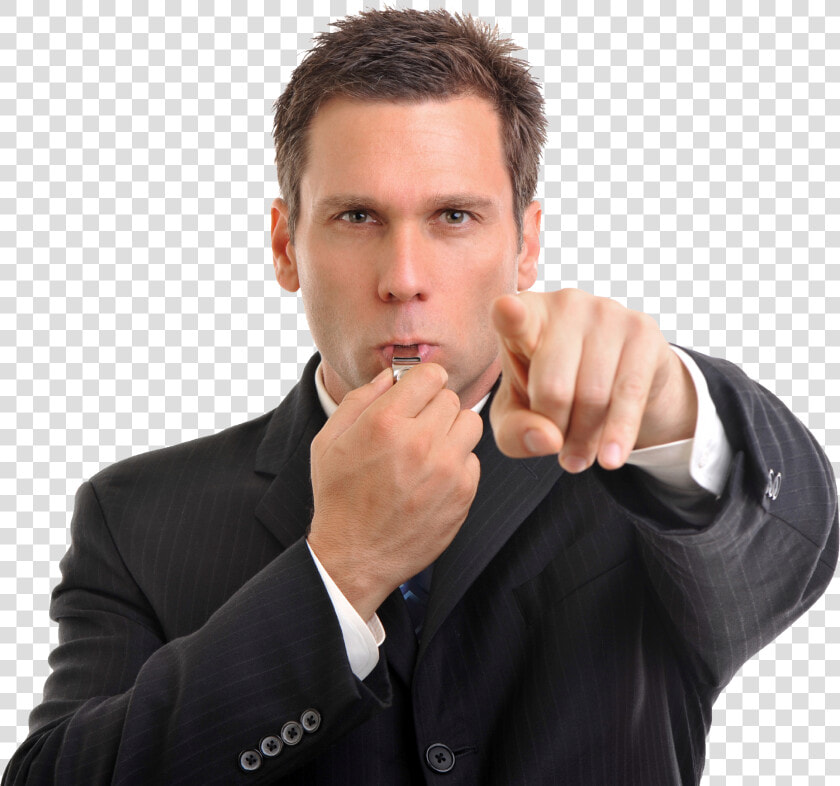 Businessman Png Image   Person Blowing A Whistle  Transparent PngTransparent PNG