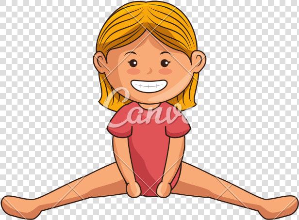 Clip Art Girl Gymnast   Cartoon  HD Png DownloadTransparent PNG