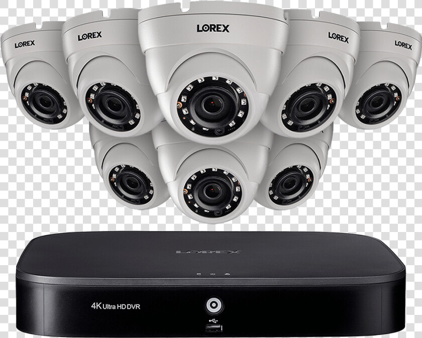 2k Super Hd 8 channel Security System With Eight 2k   Six Camera Home Security System  HD Png DownloadTransparent PNG