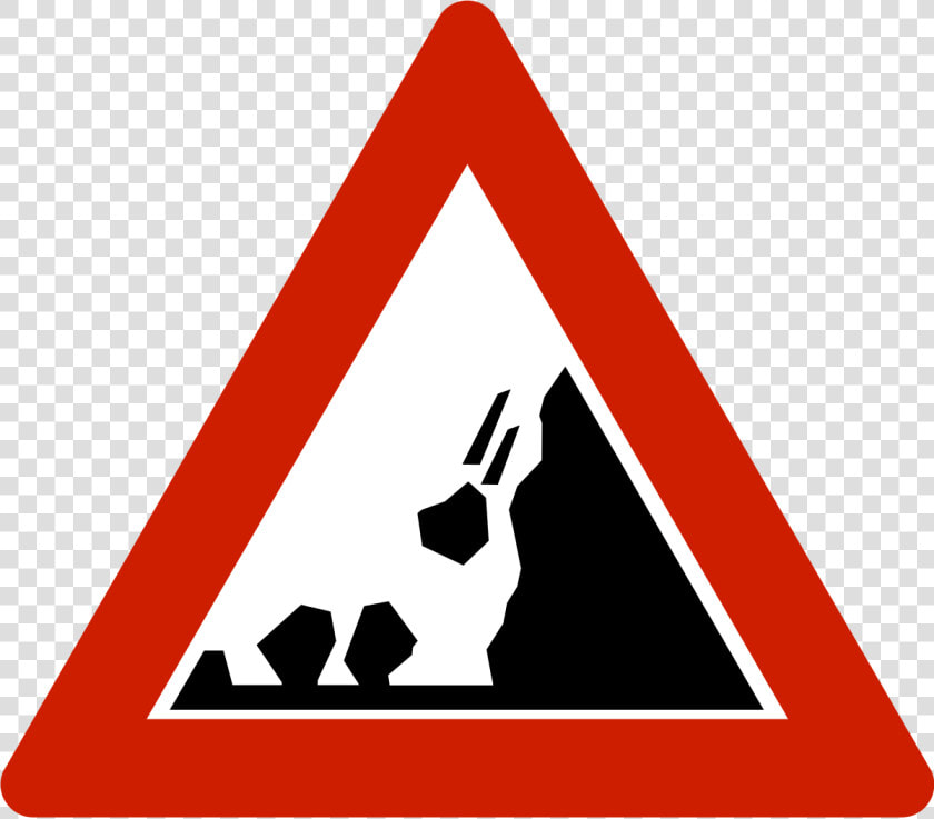 Road Signs Falling Rocks  HD Png DownloadTransparent PNG