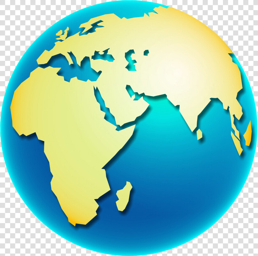 Globe Earth World Map Clip Art   Africa On Globe Cartoon  HD Png DownloadTransparent PNG