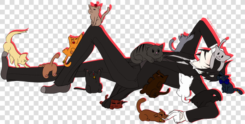 Sebastian Michaelis Kuroshitsuji Cats Neko Kuroshitsujifanpage   Chibi Neko Sebastian Michaelis  HD Png DownloadTransparent PNG