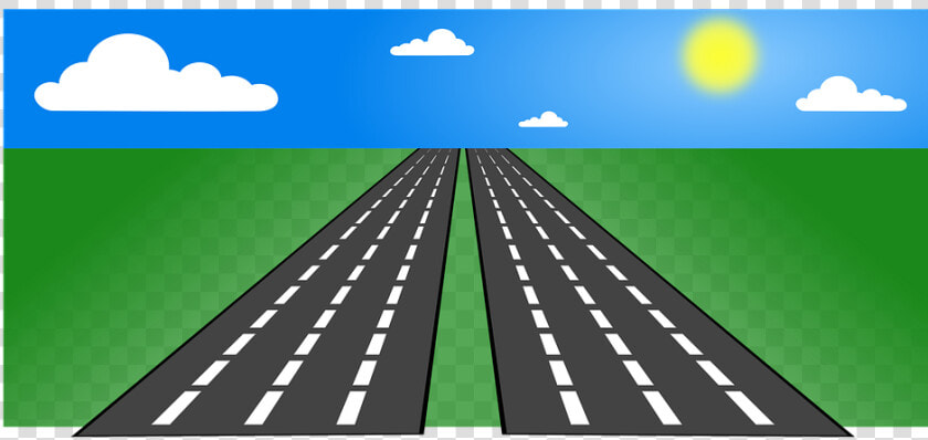 Road  Highway  Straight  Landscape  Green  Ground   HD Png DownloadTransparent PNG