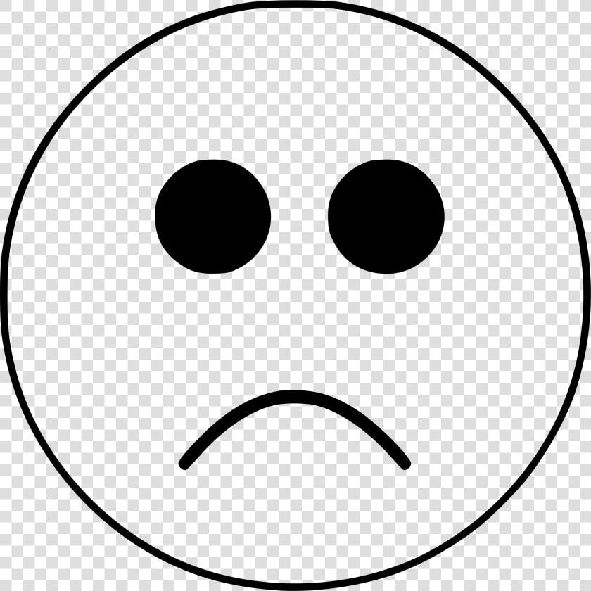 Smiley Emoticon Face Black And White Clip Art   Sad Face Clip Art Black And White  HD Png DownloadTransparent PNG