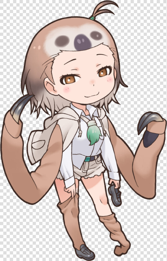 Linnaeus S Two toed Slothoriginal   Anime Girl With Sloth  HD Png DownloadTransparent PNG