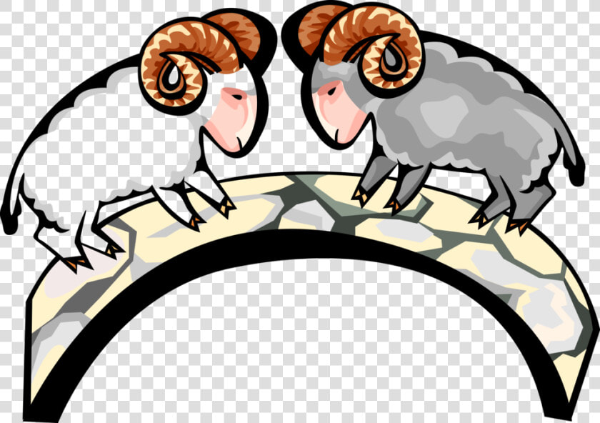 Vector Illustration Of Mountain Goat Rams Butt Heads   Proyecto Del Hombre Borrego  HD Png DownloadTransparent PNG