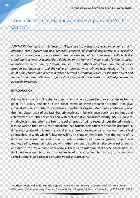 26 Compendium On Criminology And Criminal Justce Criminalistics   Crime  HD Png DownloadTransparent PNG