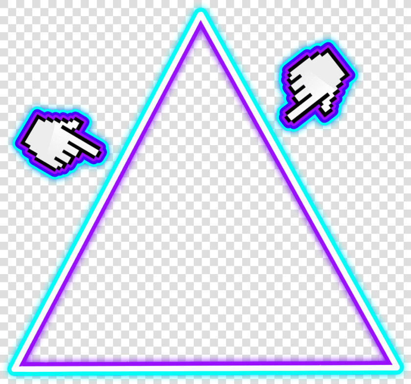  neon  glow  triangle  purple  freetoedit  geometric   Triangle  HD Png DownloadTransparent PNG