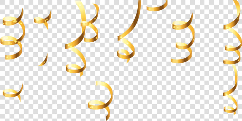  streamers   Party Ribbon Gold Png  Transparent PngTransparent PNG