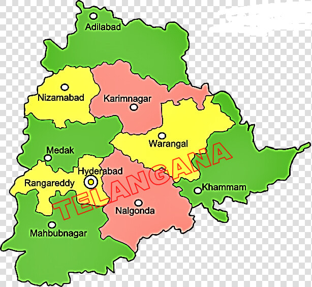 Telangana Map Hd Wallpapers   Telangana State 10 Districts  HD Png DownloadTransparent PNG