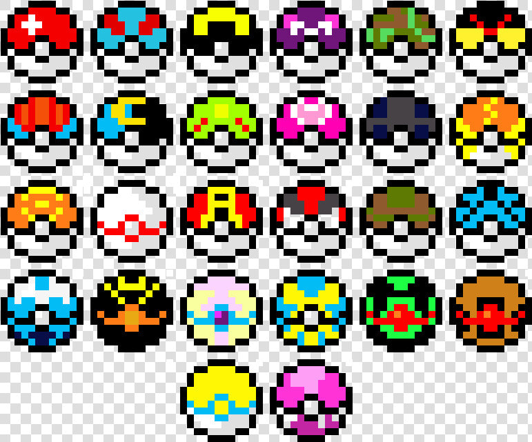 Pixel Art Pokeball   Png Download   Pokeball Pixel Art  Transparent PngTransparent PNG