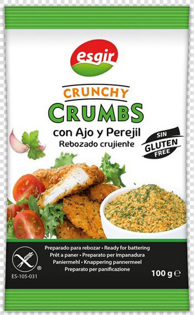 Rebozados Crunchy Crumbs Con Ajo Y Perejil Sin Gluten   Esgir Gluten Free Crunchy Crumbs  HD Png DownloadTransparent PNG