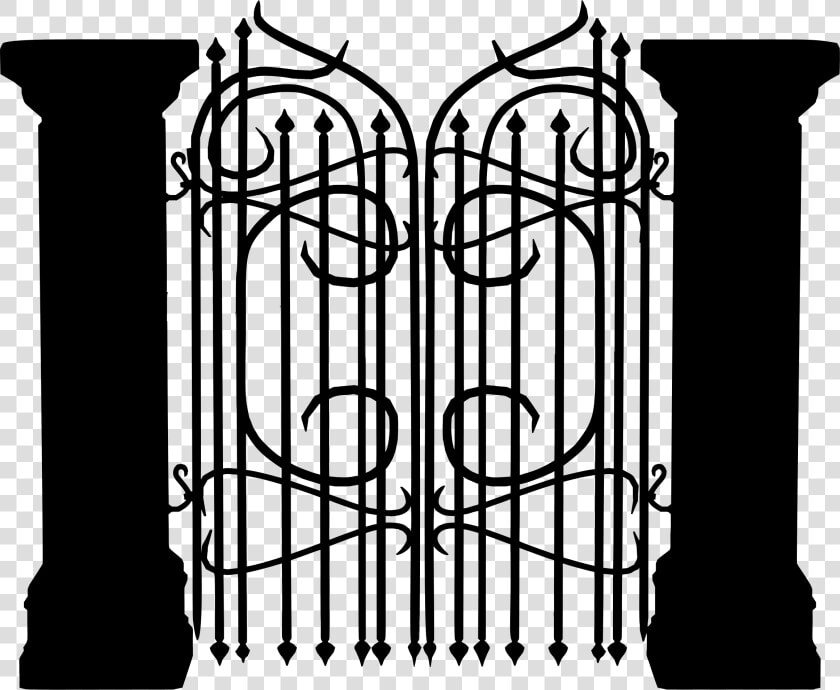 Visual Arts symmetry monochrome Photography   Gate Silhouette Png  Transparent PngTransparent PNG