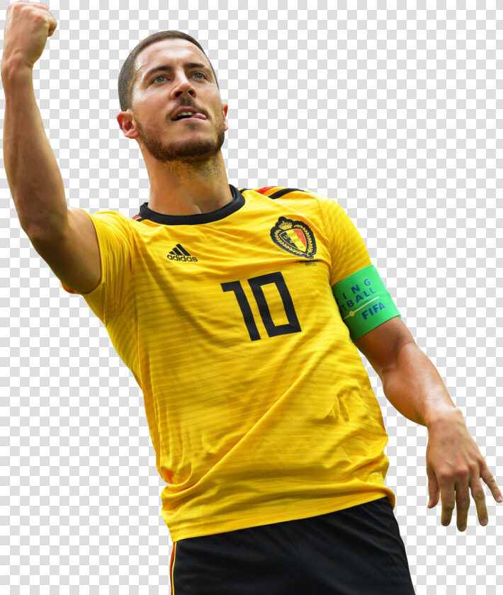 Eden Hazard render   Belgium Yellow Kit Hazard Png  Transparent PngTransparent PNG