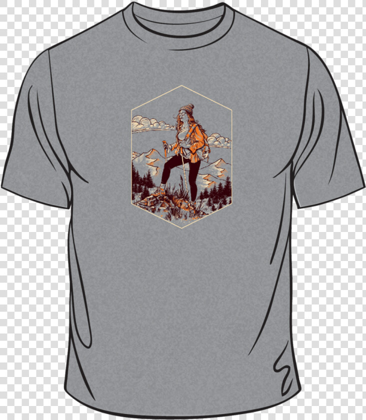 Hiker Gal   Active Shirt  HD Png DownloadTransparent PNG