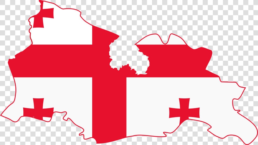 Flag Map Of Georgia  Without Abkhazia And South Ossetia   Georgia Without Abkhazia And South Ossetia  HD Png DownloadTransparent PNG