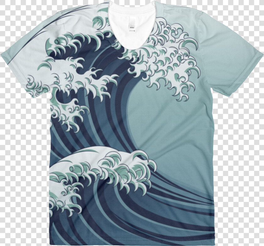 Clip Art Japanese Style Wave   Japanese T Shirt Sublimation  HD Png DownloadTransparent PNG