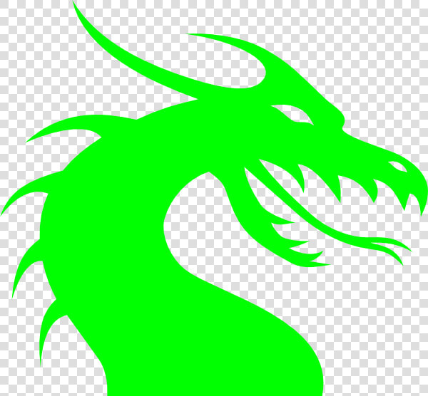 Green Dragon Svg Clip Arts   Dragon Head Silhouette  HD Png DownloadTransparent PNG