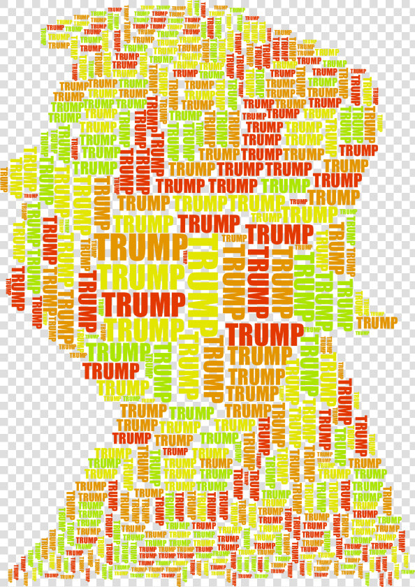 Trump Profile Word Cloud No Background Clip Arts   Transparent Trump Fonts  HD Png DownloadTransparent PNG