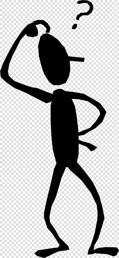 Stick Figure Cartoon Question Mark Clip Art   Question Mark Stick Figure  HD Png DownloadTransparent PNG