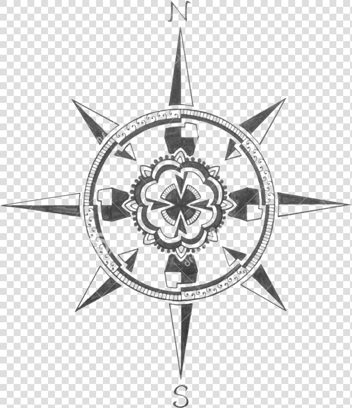 Transparent Old Compass Png   Rose Shape Compass Rose  Png DownloadTransparent PNG