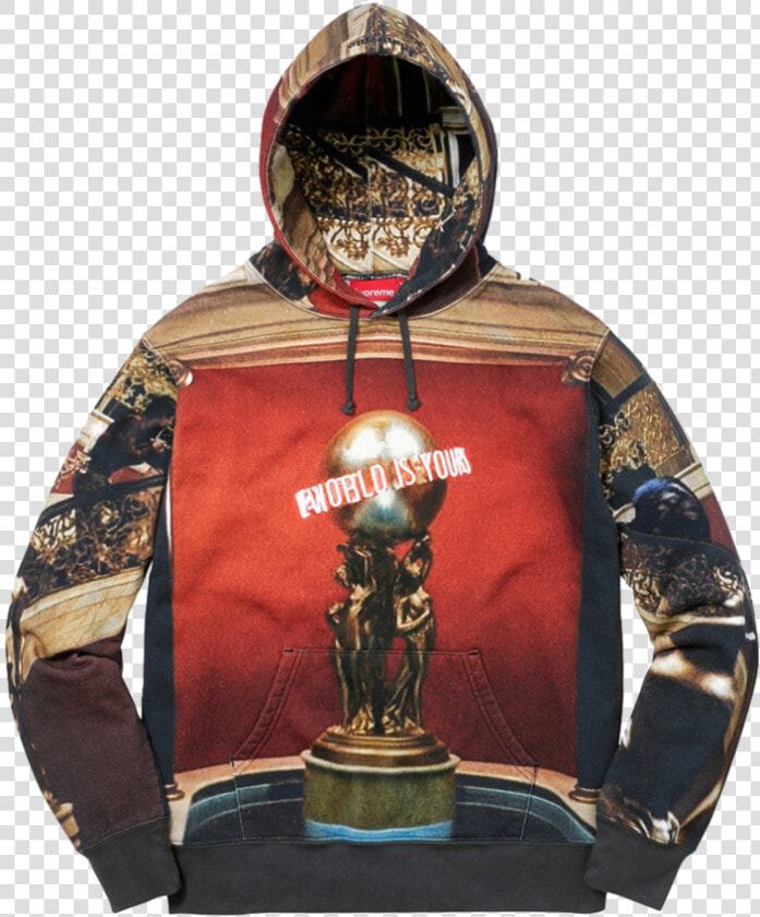 Supreme Scarface The World Is Yours Hoodie  HD Png DownloadTransparent PNG