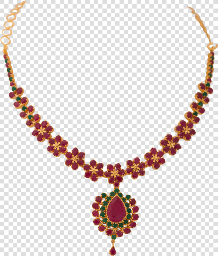 Necklace Clipart Neckline   Ruby Necklace Designs In Grt  HD Png DownloadTransparent PNG