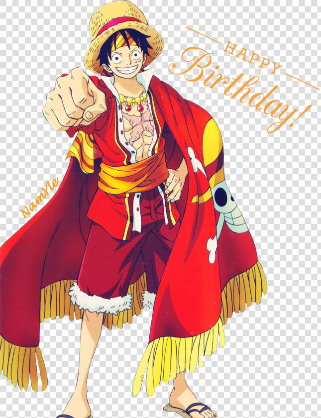 Transparent Luffy Chibi Png   One Piece Luffy Happy Birthday  Png DownloadTransparent PNG