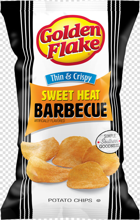 Golden Flake Thin  amp  Crispy Potato Chips  Sweet Heat   Potato Chip  HD Png DownloadTransparent PNG