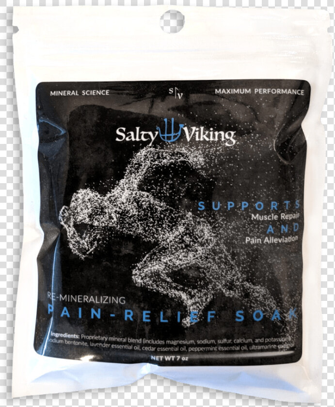 Front Of Package For Salty Viking Recovery Bath Soak   Bath Salts  HD Png DownloadTransparent PNG