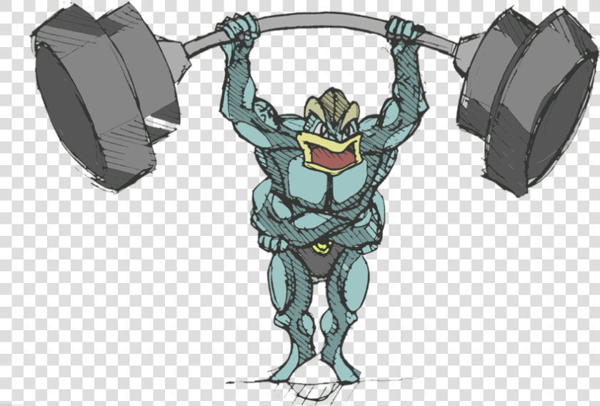 Sexy Machamp     Machamp Lifting Weights  HD Png DownloadTransparent PNG