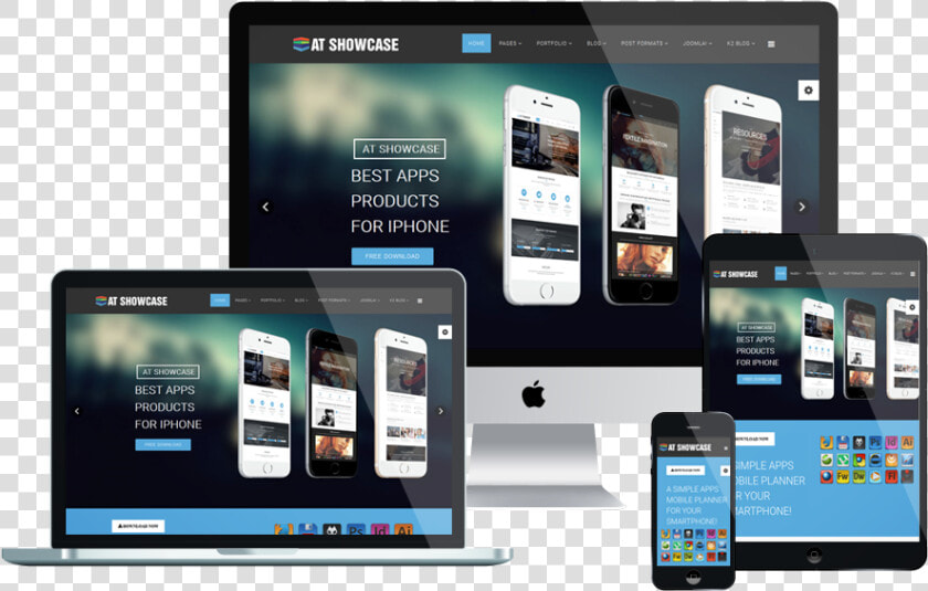 At Showcase Joomla Template   Smartphone  HD Png DownloadTransparent PNG