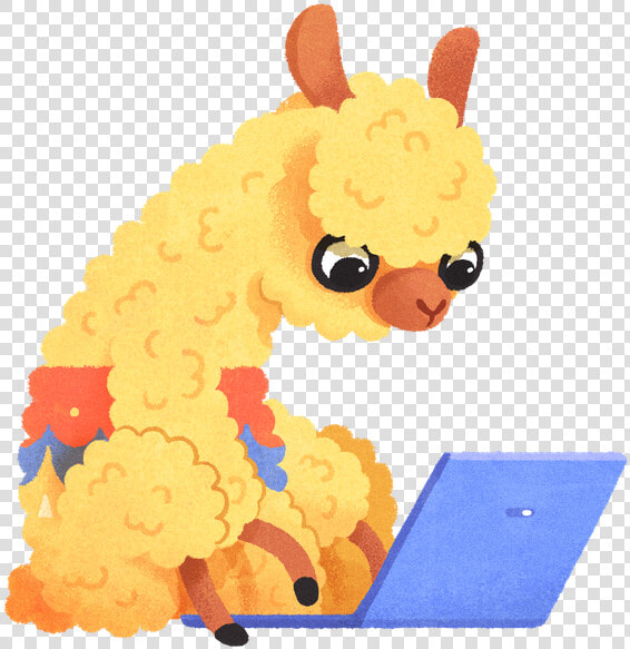 Illustration Of An Alpaca Searching For Awesome Getaways   Alena Tkach Illustration  HD Png DownloadTransparent PNG