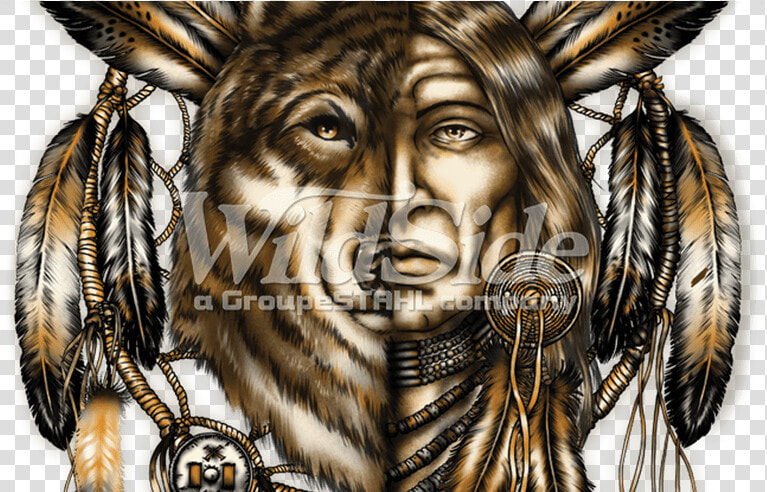 Indian And Wolf Dreamcatcher The Wild Side   Indian And Wolf Dream Catcher  HD Png DownloadTransparent PNG