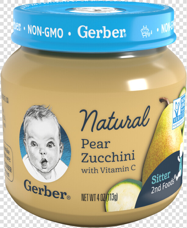 Gerber Natural 2nd Foods Pear Zucchini  HD Png DownloadTransparent PNG