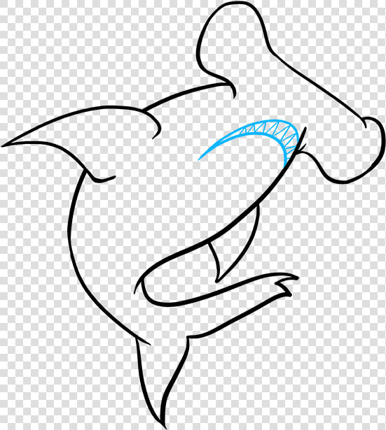 How To Draw Hammerhead Shark   Hammerhead Shark Drawing  HD Png DownloadTransparent PNG